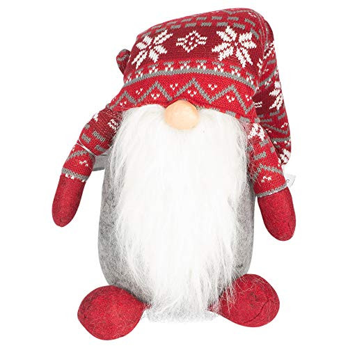 Midwest-CBK Tall Hat Gnome Red Pattern 37 x 9 Polyester Christmas Holiday Figurine Midwest-CBK Tall Hat Gnome Red Pattern 37 x 9 Polyester Christmas Holiday Figurine