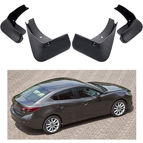 MOERTIFEI Car Mudguard Fender Mud Flaps Splash Guard Kit fit for Mazda 3 Sedan 2014-2019 (2014-2019 Mazda 3 Sedan)