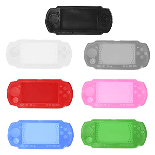 Protective Soft Rubber Silicone Skin Case Cover for PSP 2000 3000 -Black-