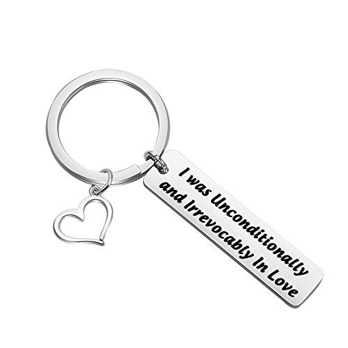 HOLLP Twilight Saga Inspired Jewelry Twilight Quote I Was Unconditionally and Irrevocably In Love Keychain Couple Gift for Lovers -Keychain-