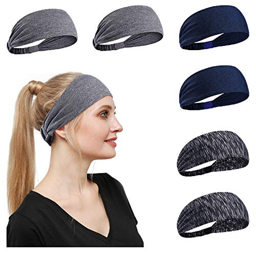 6pcs Button Headbands Set- Non Slip Elastic Headbands with Button Hair Accessories for Women Moisture Wicking Sweatband Sports Head Wrap for Yoga Sports Outdoor Activities -2stripe2grey2blue- 6pcs Button Headbands Set- Non Slip Elastic Headbands with Button Hair Accessories for Women Moisture Wicking Sweatband Sports Head Wrap for Yoga Sports Outdoor Activities -2stripe2grey2blue-