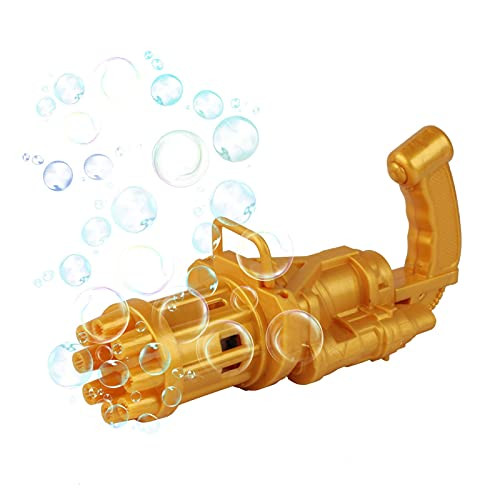 Bubble Machine for Kids - Automatic Bubble Maker, Gatling Bubble Blower, Kids Bubble Gun Outdoor Toys, Kids Bubble Machine, Bubbles for Kids Outside, Toddlers Boys Girls