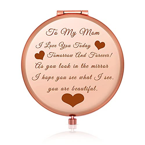Gifts for Mom Mother, Best Mom Gift from Daughter Son, Mom Birthday Christmas Wedding Mother's Day Thanksgiving Gift, Pocket Travel Mirror Compact Makeup Mirror for Mom Mommy Mother Present Gifts for Mom Mother, Best Mom Gift from Daughter Son, Mom Birthday Christmas Wedding Mother's Day Thanksgiving Gift, Pocket Travel Mirror Compact Makeup Mirror for Mom Mommy Mother Present
