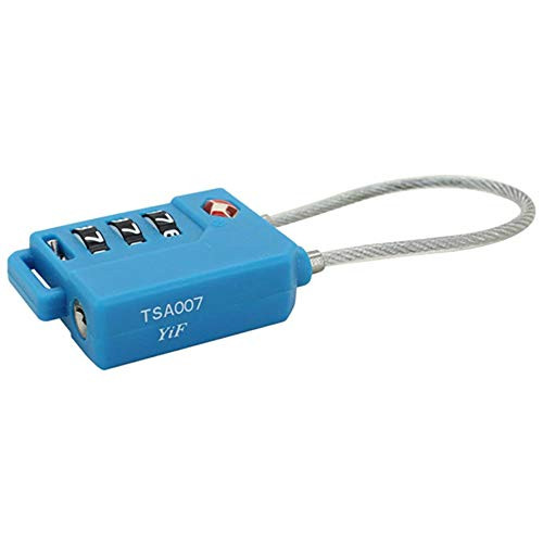 GAOPIN Padlock Travel Smart Combination Locks 3 Digit Password Resettable Security Lock Code for Suitcase Luggage Bag Suit 3 Color,Blue