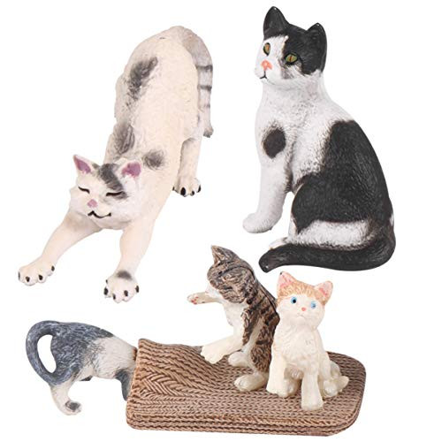 Cabilock 3pcs Cat Figurine Miniature Animal Cat Toys Kitten Model Mini Figure Collection Playset Animal Cake Topper Figurine Mixed Color Cabilock 3pcs Cat Figurine Miniature Animal Cat Toys Kitten Model Mini Figure Collection Playset Animal Cake Topper Figurine Mixed Color