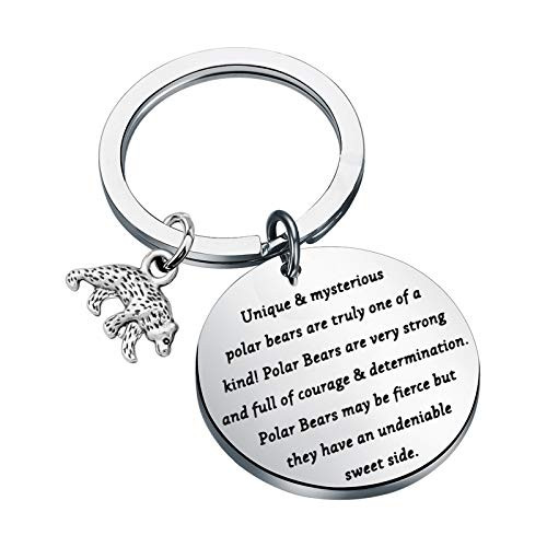 CYTING Polar Bear Gift Polar Bears are Very Strong and Full of Courage and Determination Tribal Bear Keychain Polar Bear Jewelry Motivational Gift for Bear Lovers Family Friends -Polar Bear Keychain- CYTING Polar Bear Gift Polar Bears are Very Strong and Full of Courage and Determination Tribal Bear Keychain Polar Bear Jewelry Motivational Gift for Bear Lovers Family Friends -Polar Bear Keychain-