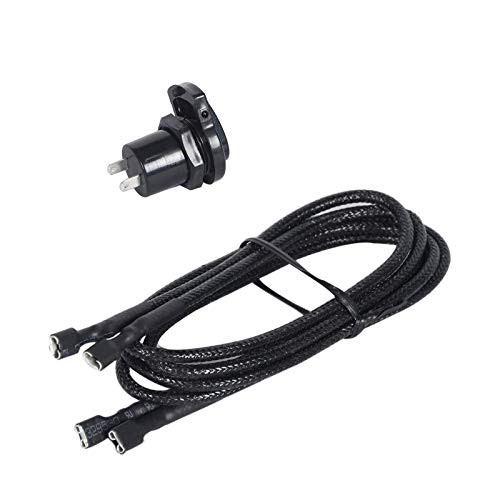 Haoo Electronic Igniter Kit Replacement for Char-Broil, Ignition Module Ignitor 2 Outlets, and Electronic Ignition Button -Button-
