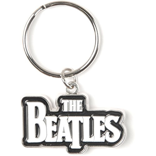Rockabilia Beatles Drop-T Logo Black Metal Key Chain