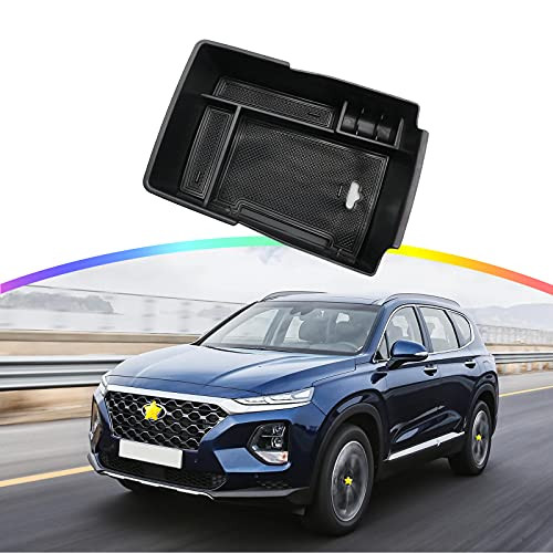 Compatible with 2021 Hyundai Santa Fe TM Car Center Console Organizer Insert ABS Black Materials Tray Armrest Box Glove Secondary Storage Box with Coin and USB Hole Compatible with 2021 Hyundai Santa Fe TM Car Center Console Organizer Insert ABS Black Materials Tray Armrest Box Glove Secondary Storage Box with Coin and USB Hole