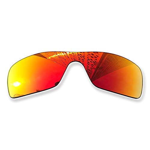 MYCOURAG Replacement Lenses Compatible with Oakley Batwolf OO9101 Sunglass - Fire Red Mirror Coated Polarized