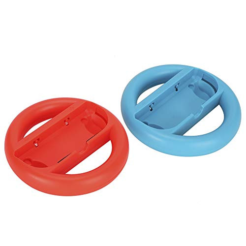 ?????? ?????? ?????? Joy Racing Game Controller, Racing Game Handle Grips, Joysticks Joy Con Racing Wheel Controller Grip Steering Wheel Left and Right for Switch Mario Kart-Red plusBlue-