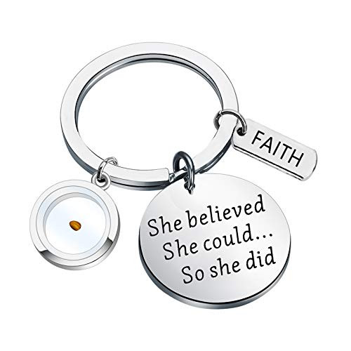 BLEOUK Faith Mustard Seed Keychain Mustard Seed Gift Faith Gift Christian Gift for Women Girls Christian Mustard Seed Jewelry Inspirational Christian Gift -Mustard Seed ky- BLEOUK Faith Mustard Seed Keychain Mustard Seed Gift Faith Gift Christian Gift for Women Girls Christian Mustard Seed Jewelry Inspirational Christian Gift -Mustard Seed ky-