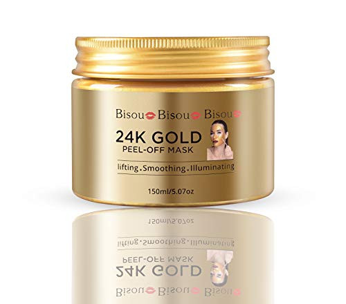 24K Gold Peel Off Mask, Blackhead Remover Mask, Blackhead Peel off Mask, Peel off Face Masks, Exfoliating Mask, Deep Cleansing Blackhead?Pores, Anti-Aging, Reduces Fine Lines?Wrinkles-150ml