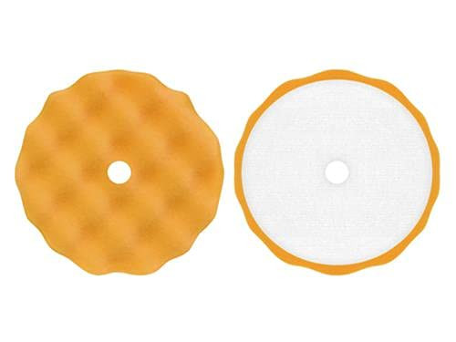 S.M. Arnold Speedy Foam 7" Waffle Pad for Long Throw DA Polisher -Orange-
