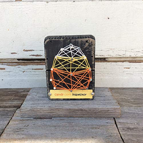 AGD Halloween Decor - Candy Corn Inspector String Art Box Sign