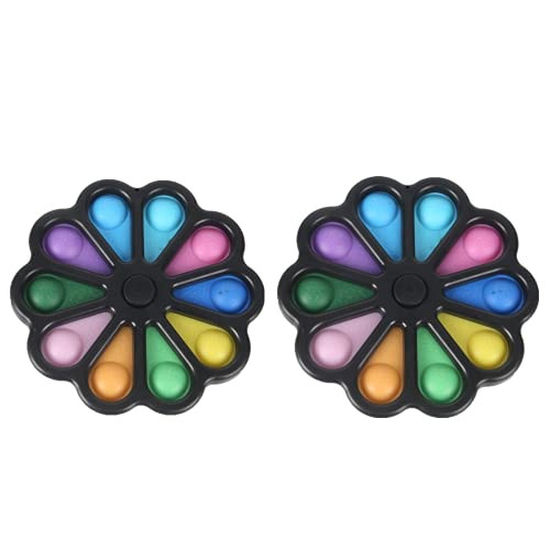 2PCS Push Pop Pop Bubble Fidget Spinner, Silicone Fidget Spinner Toy, Decompression Simple Sensory Toys, Hand Spinner Toys, Simple Office and Desk Toys for Kids Adults -C- 2PCS Push Pop Pop Bubble Fidget Spinner, Silicone Fidget Spinner Toy, Decompression Simple Sensory Toys, Hand Spinner Toys, Simple Office and Desk Toys for Kids Adults -C-