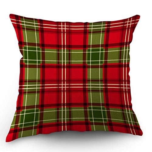 Sonernt Pillow Cover Christmas Green Red Plaid Checkered Lattice Throw Pillow Case Cotton Linen Square Cushion Decorative Cover for Sofa Bed 24" x 24" Sonernt Pillow Cover Christmas Green Red Plaid Checkered Lattice Throw Pillow Case Cotton Linen Square Cushion Decorative Cover for Sofa Bed 24" x 24"