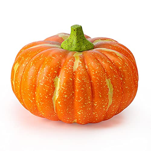 DomeStar Artificial Pumpkin, 8.5 Inches Large Pumpkin Faux Pumpkin Foam Pumpkin Harvest Pumpkin Farmhouse Pumpkin for Halloween Thanksgiving Decorations DomeStar Artificial Pumpkin, 8.5 Inches Large Pumpkin Faux Pumpkin Foam Pumpkin Harvest Pumpkin Farmhouse Pumpkin for Halloween Thanksgiving Decorations