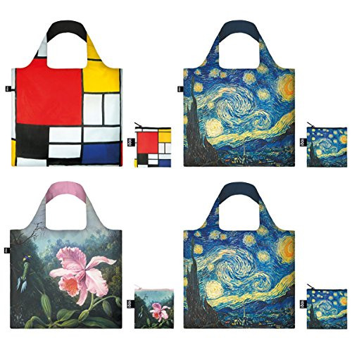 LOQI CO.MU5 Museum5 Reusable Grocery Bag, Multicolor