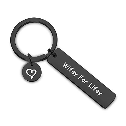 WUSUANED Groom To Bride Gift Wifey for Lifey Keychain Bride Gift For Wedding Day Wedding Jewelry -wifey for lifey keychain black- WUSUANED Groom To Bride Gift Wifey for Lifey Keychain Bride Gift For Wedding Day Wedding Jewelry -wifey for lifey keychain black-