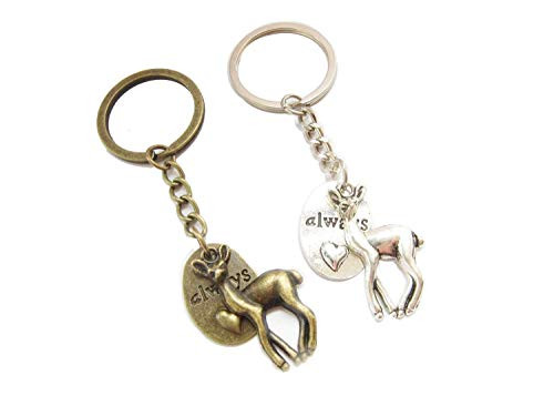 Always Deer Keychain Set,Snape Keychain, Professor Snape, Lily Potter Keychain
