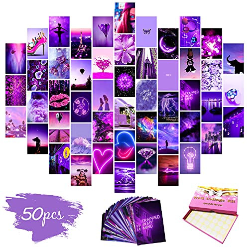 Purple Wall Collage Kit Aesthetic Pictures,VSCO Photo Collage Kit for Wall Aesthetic,Picture Collage Kit for Wall Aesthetic,50Pcs 4x6 Inch Aesthetic Pictures for Wall Collage Purple Wall Collage Kit Aesthetic Pictures,VSCO Photo Collage Kit for Wall Aesthetic,Picture Collage Kit for Wall Aesthetic,50Pcs 4x6 Inch Aesthetic Pictures for Wall Collage