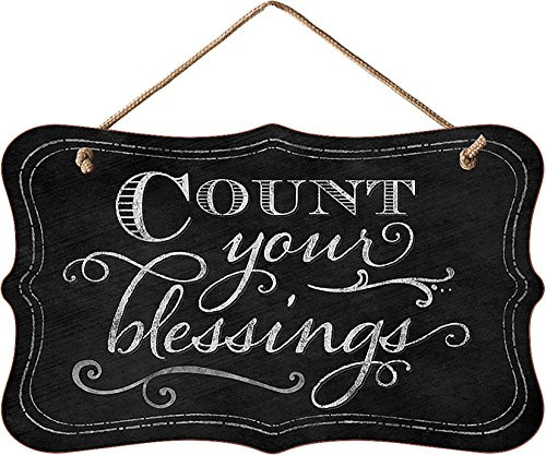 Chalkboard Style Count Your Blessings Sign