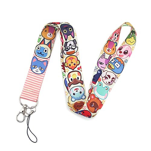 Animal Crossing Video Game New Horizons Characters 17.7" Neck Lanyard Keychain Holder ID Badge Mobile Phone Pin Strap by Pinstant