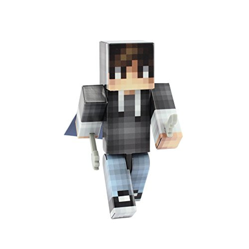 EnderToys Black Hoodie Guy Action Figure Toy, 4 Inch Custom Series Figurines