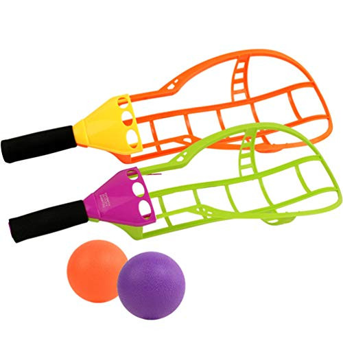 Toddmomy and Catch Balls Game Scoop Ball Game Set with 2 Balls Toss and Catch Outdoor Toy for Kids Adults Garden Lawn Beach Backyard