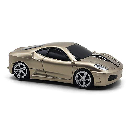 MGbeauty Wireless Mouse Sport Car Mouse Computer Optical Mice for PC Laptop MAC -Gold-