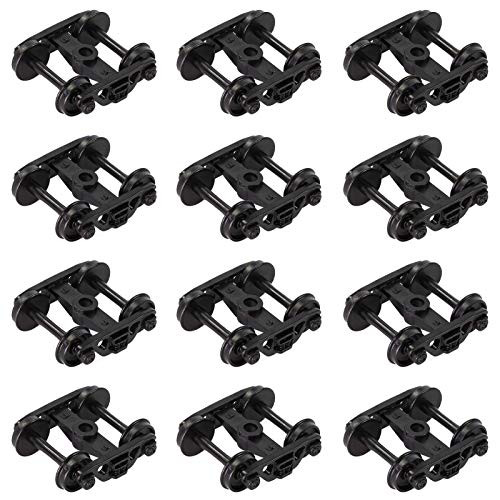 12pcs Model Train Bogie 1-87 Plastic 33" Wheels HO Scale Model Railway Accessories -HO Scale-