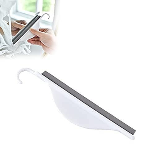 BUHUIS Mini Glass Wiper, Manual Shower Squeegee, Glass Window Wiper with with Hook, for Windows Mirrors Car Glass Shower Doors Window -2PCS-