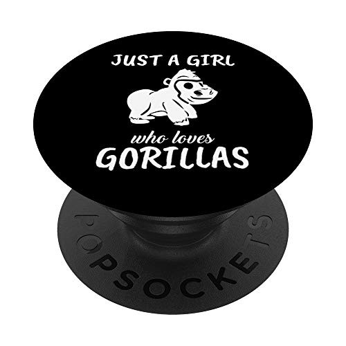 Just A Girl Who Loves Gorillas Clothes Outfit Gift Gorilla PopSockets Grip and Stand for Phones and Tablets Just A Girl Who Loves Gorillas Clothes Outfit Gift Gorilla PopSockets Grip and Stand for Phones and Tablets