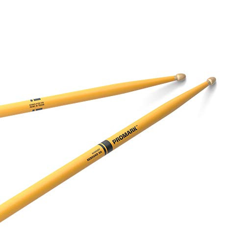 ProMark Rebound 5A Painted Yellow Hickory Drumsticks, Acorn Wood Tip, One Pair
