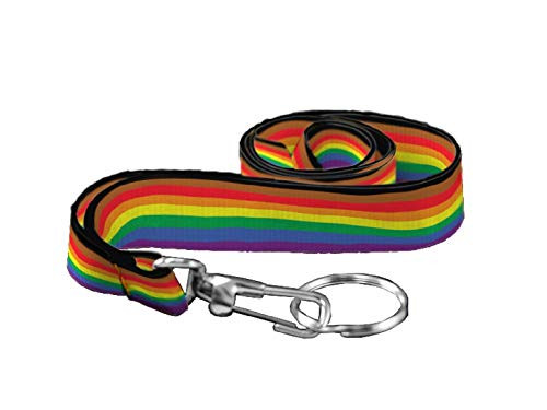 Fundraising For A Cause - Philadelphia 8 Striped Gay Pride LGBTQ Lanyards  Gay Pride Flag Badge Holders for Pride Parades and Events -Pack of 2-
