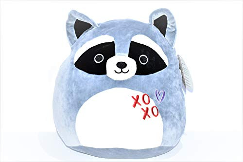 Squishmallow Lux and Beyond Kellytoy 12" Randy The Raccoon (with XOXO and a Heart) Valentine Super Soft Plush Toy Pillow Pet Gift