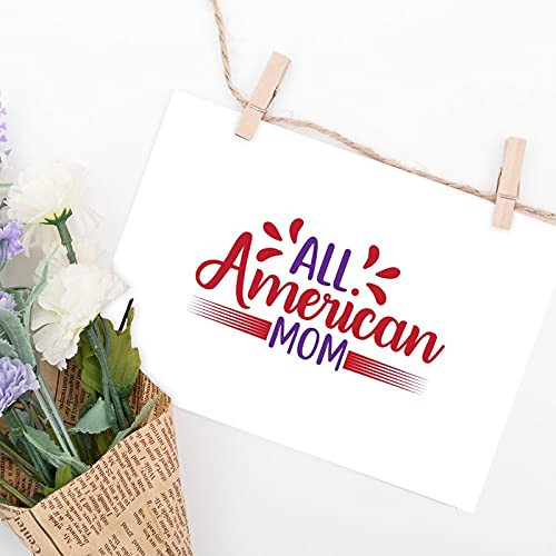 All American Mom Greeting Card,Blank Note cards and Envelopes Set for All Occasion Greeting Cards,Gift for Mother's Day, Father's Day, Christmas, Thanksgiving, Halloween, Valentine's Day, Birthday, Ho