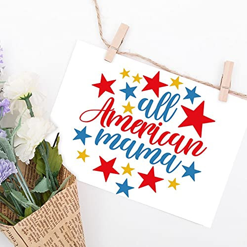 All American Mama Greeting Card,Blank Note cards and Envelopes Set for All Occasion Greeting Cards,Gift for Mother's Day, Father's Day, Christmas, Thanksgiving, Halloween, Valentine's Day, Birthday, H