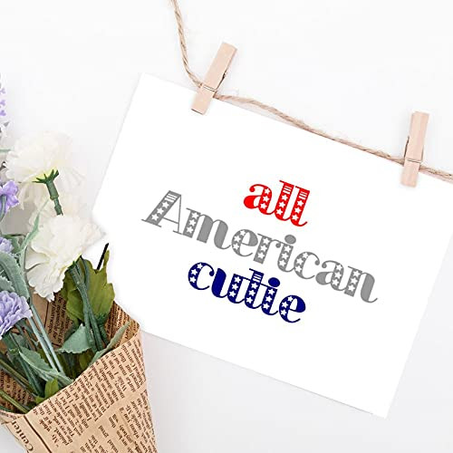 All American Cutie Greeting Card,Blank Note cards and Envelopes Set for All Occasion Greeting Cards,Gift for Mother's Day, Father's Day, Christmas, Thanksgiving, Halloween, Valentine's Day, Birthday,