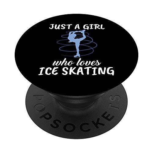 Just A Girl Who Loves Ice Skating Clothes Gift Ice Skating PopSockets Grip and Stand for Phones and Tablets