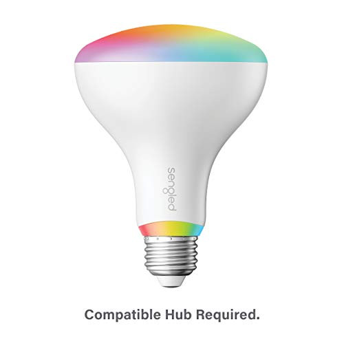 Sengled Smart LED Multicolor BR30 Bulb, Hub Required, RGBW Color & Tunable White 2000-6500K, A19 75W Equivalent, Works with Alexa, Google Assistant & SmartThings, 1 Pack
