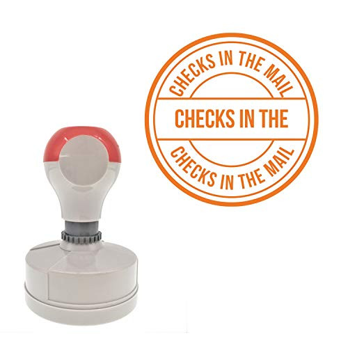 Check and Apos-S in The Mail Round Office Bold Pre-Inked Stamp, Orange Ink Included