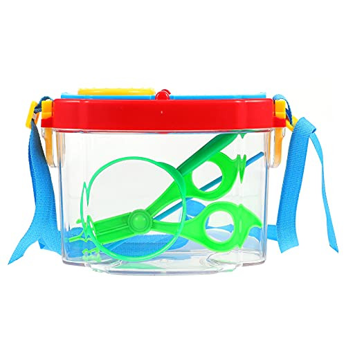 NUOBESTY Kids Bug Catcher Kit Magnifying Glass Bug Clamp Kids Outdoor Bug Catching Toys Children Exploration Observation Box for Bug Turtle Crab Snack 3pcs