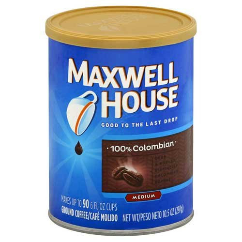 Maxwell House 100 Percent Colombian Coffee, 10.5 Ounce - 6 per case.