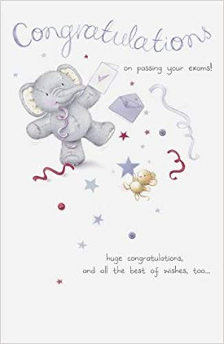 Elliot  and amp- Buttons Exam Congratulations Greeting Card