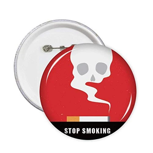 Logo Smoking Cause Deaths Pins Badge Button Emblem Accessory Decoration 5pcs