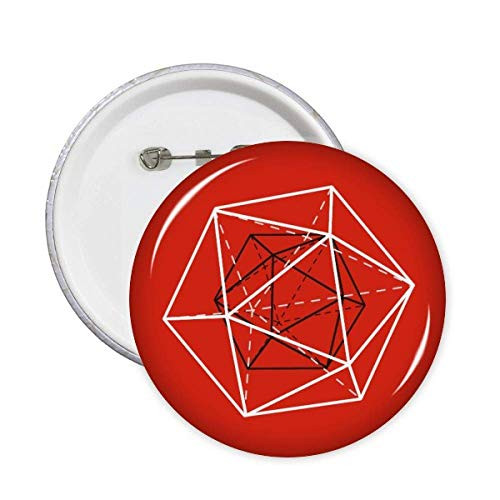 Combination Surrounding Mathematical Geometric Space Pins Badge Button Emblem Accessory Decoration 5pcs