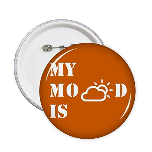 General Mood Cloud Weather Pins Badge Button Emblem Accessory Decoration 5pcs