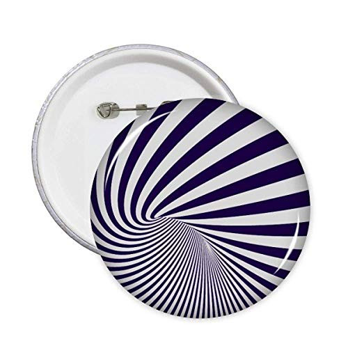Illusion Lines Loop Repeat Tunnel Pins Badge Button Emblem Accessory Decoration 5pcs